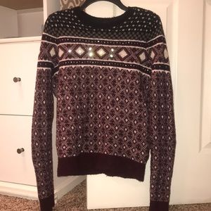 A&F sweater with jewel detail